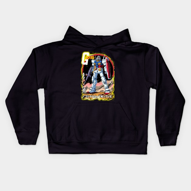 Big Classic Mecha Kids Hoodie by Roloworld nyc